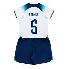 Baby Fußballbekleidung England John Stones #5 Heimtrikot WM 2022 Kurzarm (+ kurze hosen)
